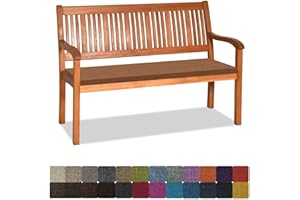 ‎ORUMRUD Orumrud Bankauflage Stuhlkissen Bankkissen mit Krawatte Waschbar,180x40x3cm，2 3 4-Sitzer Sitzkissen rutschfeste Auflage für Gartenbank,Küche,Terrasse Innen und Außenbereich，Braun,Dicker Leinenstoff
