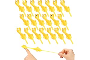 LoQuick 20 Stück Schleuder Huhn Strecken Fliegende Hühner Schnipsen Spielzeug Gummi Dehnbare Büro Gadgets, Kinderspielzeug lustig Finger dehnbar Flick Fliegende Hühner Kinder Party Favors Geschenk