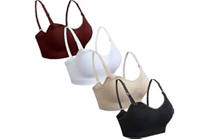GXXGE - 4 Pack Nursing Bras - Seamless Silk Push Up Bra