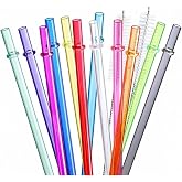 Yenigeldi Stanley Quencher ile Uyumlu Premium Tritan Pipet Seti, 30 cm Ekstra Uzun, 10 mm Genişlik, Renkli, 4 Adet Pipet, 1 T
