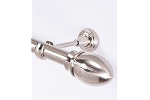 MDEKOR Endstücke für 25 mm Gardinenstangen 2 Stück Edelstahloptik (TYP 7)