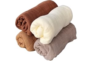 PIPPI MADE WITH LOVE Pippi Mulltücher 4er Pack Spucktücher Biobaumwolle Organic (Erdfarben) 65x65 cm