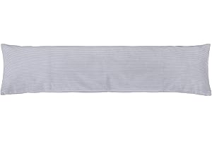 COZYKING Seitenschläferkissen mit Bezug 145 x 40 cm Cord Silber/Hellgrau - Öko-Tex Zertifiziert - 40°C waschbar, perfekt als langes Lagerungs-Kissen u. Schlafkissen oder Schwangerschaftskissen/Stillkissen