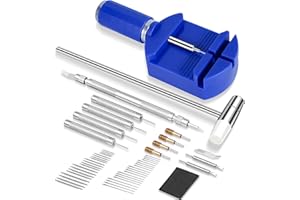 Yeecka uhrmacherwerkzeug Set, Uhrenarmband Werkzeug Set, Uhr Reparatur zum Einstellen und Kürzen von Uhrenarmbändern von Hammer, Federstegwerkzeug, Stahlstanzer