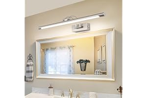 MantoLite Dimmable LED Bathroom Vanity Light Fixture, 12W 60CM Cabinet Picture Wall Lights,Ajustable Nickel Indoor Lighting Wall Sconce Hotel Bedside 3000K/4500K/6000K Reading Lamps