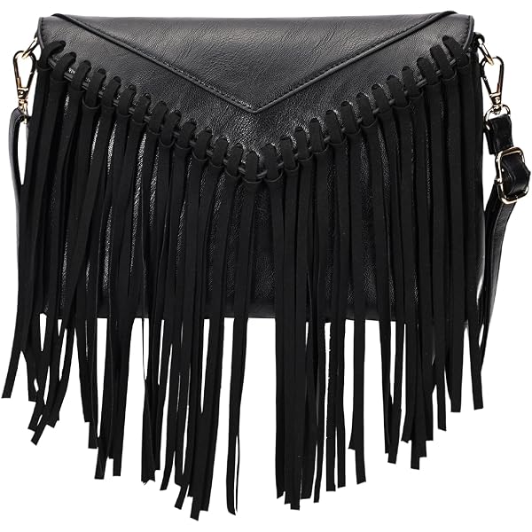 Trendiger Damen-Rucksack Aus Kunstleder Mit Fransen – Großer Casual-, Schul- & Arbeitsrucksack