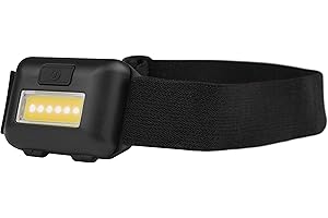 EMOS Mini latarka czołowa dla dzieci z czasem świecenia 40 szt., COB LED lampa czołowa o jasności 110 lm, zasięg świecenia 15 m i 3 tryby świecenia, odporna na uderzenia lampa czołowa, zasilanie