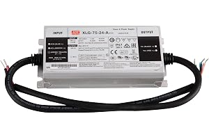 XLG-75-24-A LED strömförsörjning transformator Mean Well – LED-transformator, 75 W, 24 V DC, 3 100 mA för belysning