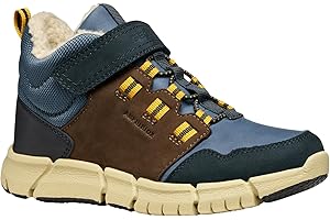 Geox J FLEXYPER Boy B ABX Ankle Boot, brązowy/niebieski, 35 EU, brązowy niebieski, 35 EU