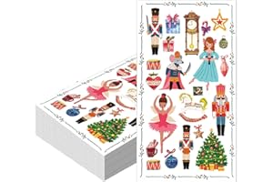 YAYAFUNFUN Disposable Nutcracker Tissue Napkins - 20 Pcs, 40x33cm, Perfect for Christmas Party Decor