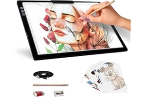 ELICE A4 Light Box, Rechargeable LED Light Pad with 6 Level Adjustable Brightness, Tracing Light Box Pad for Artists Drawing Sketching Animation,Tracing, Calligraphy, Wireless Battery Powered Light Pad
