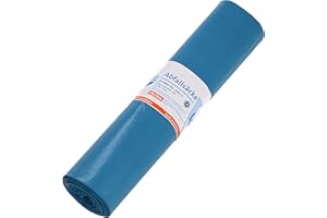 PREMIUM PLUS DEISS Bolsas de Basura Industriales 120L – 25 Unidades – Color Azul, Extra Resistentes – Saco de Basura para Uso Profesional, Comercial y Doméstico – 120 Litros