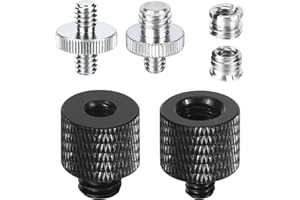 JSMTKJ Stativadapter 1/4 auf 3/8 Zoll Gewinde - Kamera & Mikrofonstativ Adapter Set mit Doppelschraube