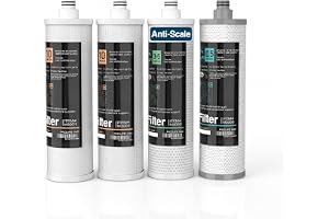 Frizzlife M3005 zestaw wymiennych wkładów filtrujących z ulepszoną funkcją przeciwodkształceniową (4 sztuki) do SK99, SP99, SK99 NEW i SP99 NEW systemu filtrów wody pod zlewem