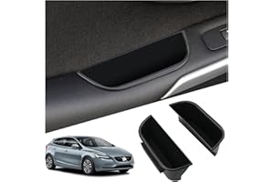 Ruiya Kompatibel mit Volvo V40 Typ M 2013-2018 Autotürgriff Aufbewahrungsbox, 2 Stück Autotürgriff Container Organizer Tablett V40 zubehör Autotürgriff Organizer Tray Mittelkonsole Organizer(Rear)