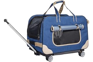 PETEMOO Sacs de Transport pour Chiens Chats，Pliant Sac Respirant Pet Carrier Voyage De Plein air