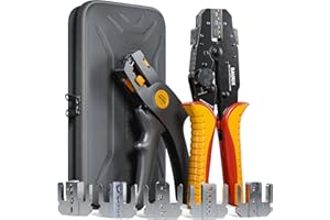 Zestaw szczypiec zaciskowych BAURIX® do końcówek kablowych, rurek termokurczliwych, wymienne szczęki, szczypce do ściągania izolacji