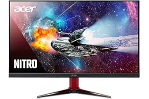 Acer UM.QV0EE.001 Monitor Komputerowy, 24 cale, Czerowny/Czarny