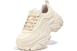 LUCKY STEP Chunky buty sportowe dla kobiet, modne buty na platformie, wygodne buty na koturnie, sneakersy