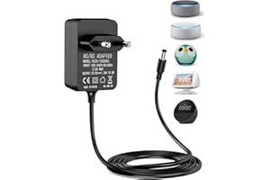 Sanicata 15W Ladegerät Netzadapter with Echo Dot 3/4 Gen Echo Dot mit Uhr 3/4 Gen Echo Dot Kids Edition 3/4 Gen Echo Show 5 (1/2 Gen.) Echo Spot Fire TV Cube. 12V/1.25A Netzteil Compatible 1.5M
