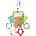 Fehn Activity-Spieltier Eule – Baby Motorikspielzeug für Kinderwagen, Kinderbett und Babyschale zum Beißen, Greifen und Geräu
