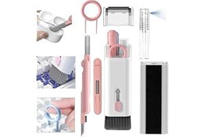 WILBEVA Rivoluzionario Kit di Pulizia 7 in 1 per Airpods 1/2/3/Pro Cuffie , Auricolari e Custodia e Tastiera, Strumenti di Pulizia per Phone, Auricolari Bluetooth, Laptop e Fotocamera-Cleaner for Airpods