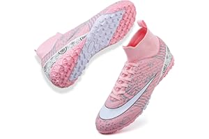 VTASQ Zapatos de Fútbol Hombre FG/AG Profesionales Alta Botas de Fútbol Niños Spike Aire Libre Atletismo Training Zapatillas de Fútbol Zapatillas de Deporte Entrenamiento