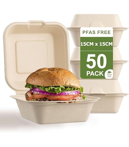 6x6 Burger Box – Weiß, Biologisch Abbaubar Aus B Produktbild-Vorschau 2