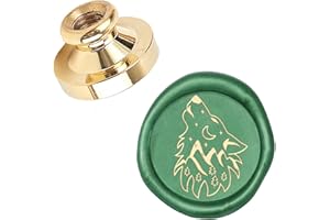 craspire Wax Seal Stempelkopf Howling Wolf Abnehmbarer Siegel Messing Stempelkopf Für Kreative Geschenkumschläge Einladungskarten Dekoration