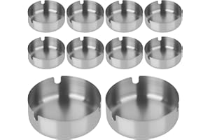 LIAILA Lot de 10 cendrier, Cendrier exterieur de table, Cendriers de poche pour l'extérieur et l'intérieur, cendrier exterieur et lavable pour les fêtes, les barbecues, le bureau à domicile, le balcon