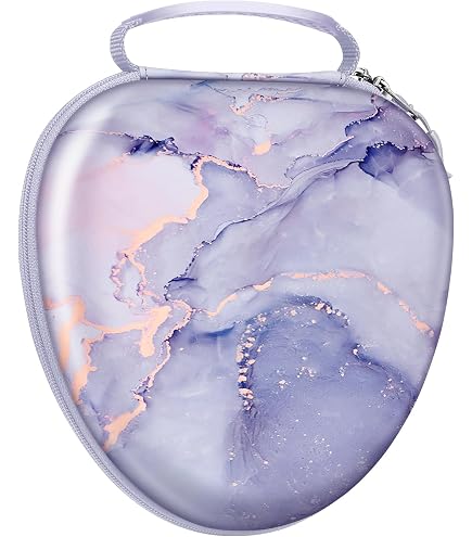 Coque 3 En 1 Pour AirPods Max (2024/2020) - Housse Silicone Transparent - Protection Complète - Paillette Violet