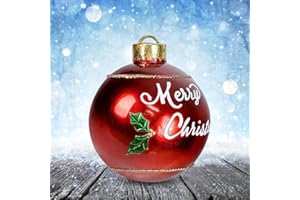 Decoración de Navidad Inflable, TGKYK 60CM Bolas de Navidad Decoración de Plástico PVC, Grandes Bola de Decoración Navideña para la Decoración del Jardín, Decoración de la Fiesta de Boda