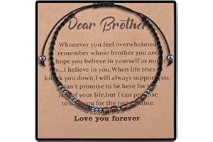 CheersLife Bracciali in Codice Morse Per Uomini Ragazzi Regali Di Compleanno Anniversario Per Figlio Fidanzato Marito Fratello Nipote Avvolgere Filo Bracciale in Legno