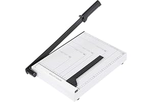 Voluker Massicot A4 Coupe-papier Capacité de Coupe 10 Feuilles de Papier pour Bureau, École, Loisirs Créatifs en Papier, Blanc
