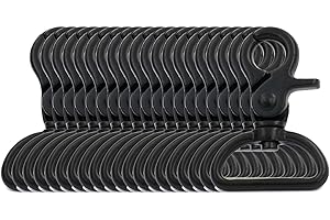 BIKICOCO 1'' Swivel Trigger Snap Hook Lobster Claw Clasp Spring Loaded Clip, D-Ring Ended, Black - Pack of 20