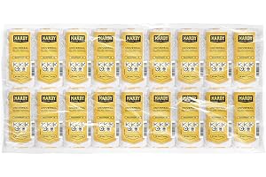 HARDY WORKING TOOLS 20x Malerwalze 10cm, Florhöhe 12mm, Durchmesse 30mm, Farbrolle, Malerrolle, Farbwalze, gelb-weiß