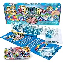 Inscraft 17500 Rubber Loom Bands Kit With Blue Container - 28 Colors
