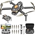 PLEGBLE Drones with Camera for Adults Kids 8-12, Brushless Motor Mini Foldable RC Quadcopter with WiFi, Tap Fly, Voice Control, Gesture Photography, Gift Toys for Men Boys