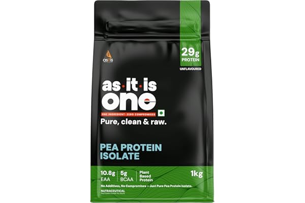 AS-IT-IS ONE Pea Protein Isolate Designed for Meal Supplementation Vegan Plant Protein Easy To Digest - Vegan & Gluten-Free (1000 gms)