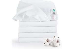 Makian - Muselina bebe algodon 80x80 cm/Manta muselina bebe franela/Gasas muselina bebe blanca 5 Ud. | Paño Muselina suave sin sustancias nocivas, Certificado OEKO-TEX