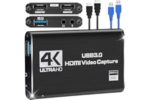 MICROWARE KLOCATY Capture Card Nintendo Switch, Video Capture Card, Game Capture Card 4K 1080P 60FPS, HDMI to USB 3.0 Capture Card for Streaming Work with PS4/PC/OBS/Camera