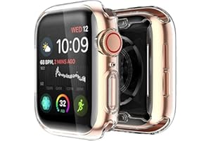Yolin [2-Pack] All-around TPU Screen Protector Compatible with Apple Watch Series 6/ SE/Series 5 / Series 4 44mm, Soft Protective Case For iwatch 44mm (2 Transparent)