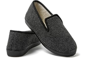 JOMIX Charentaises Homme Classique Mocassins Fourrure Homme Chaussons Fourrure Homme Confortable Douce et Chaud