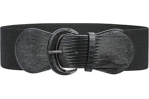 SUOSDEY Women Wide Stretchy Vintage Belt,Ladies Elastic Waist Belts with Hook Buckle for Dress Jumpsuit Long Coat