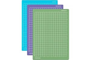 SLAKOZYT 3 Pack Cutting Mat, Vinyl Cutting Mat for Cricut Maker, Replacement Adhesive Sticky Cutting Mats for Crafts, Non-Slip Mat for Cricut Accessories, Standard Grip, Light Grip, Strong Grip