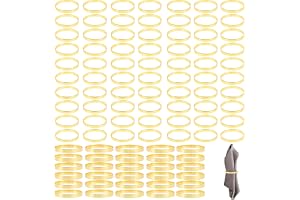 Guniata 100 st Servettringar I Guld, Elegant Metall Servetringar För Jul, Thanksgiving, Bröllop, Bankett, Fester (Storlek A)
