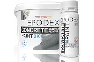 EPODEX® 2K Concrete Paint Concrete Paint Garage Seal, Basement Stone Colour, 45 Colours, Grey, White Colourful Walls and Floors Made of Concrete, Cement, Plaster, Wood and Masonry Abrasion Resistant Quantity Discount 1–26 kg