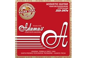 Adamas Akustik-Gitarren Saiten Historic Reissue Phosphor Bronze Round Core Satz Extra Light .010-.047 - 1717RC