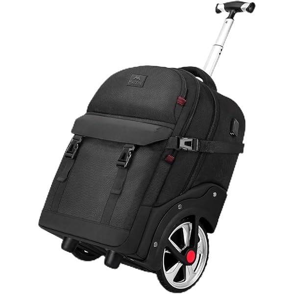 Amythe Tienerrugzak met wielen, afneembare trolley schoolrugzak