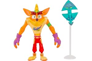 BANDAI Crash Bandicoot Action Figure Retro Crash With Mask | Giocattolo retrò da 11 cm con maschera e accessori | Verde, viola, rosso